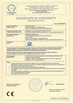 Международный сертификат CE